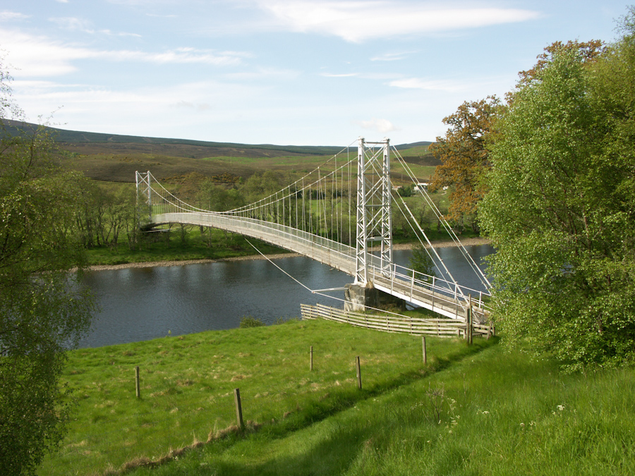 Foot Bridge over River Oykel, Brae Doune